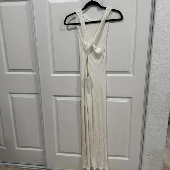 Women’s Weekend Stories White Dress‎ Slit Dress Cross Cross Size Large L - Picture 10 of 11